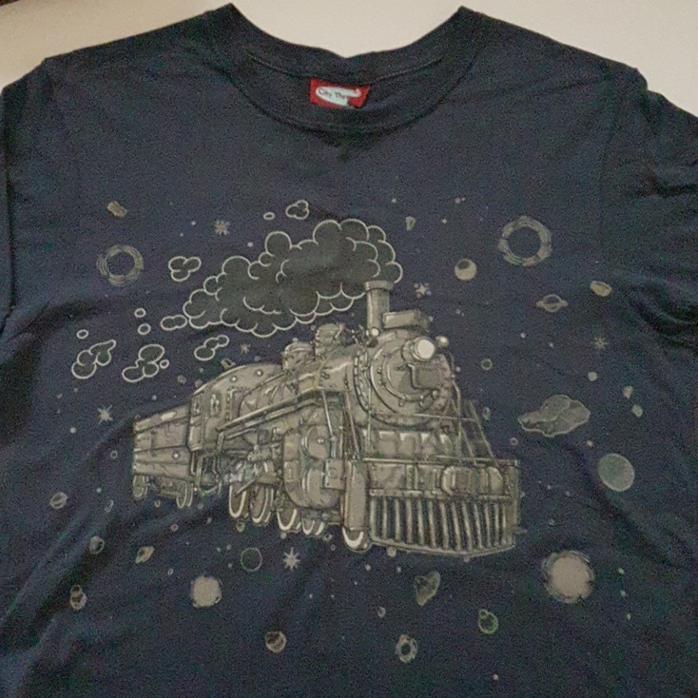 Boys Space Train Tshirt by City Threads